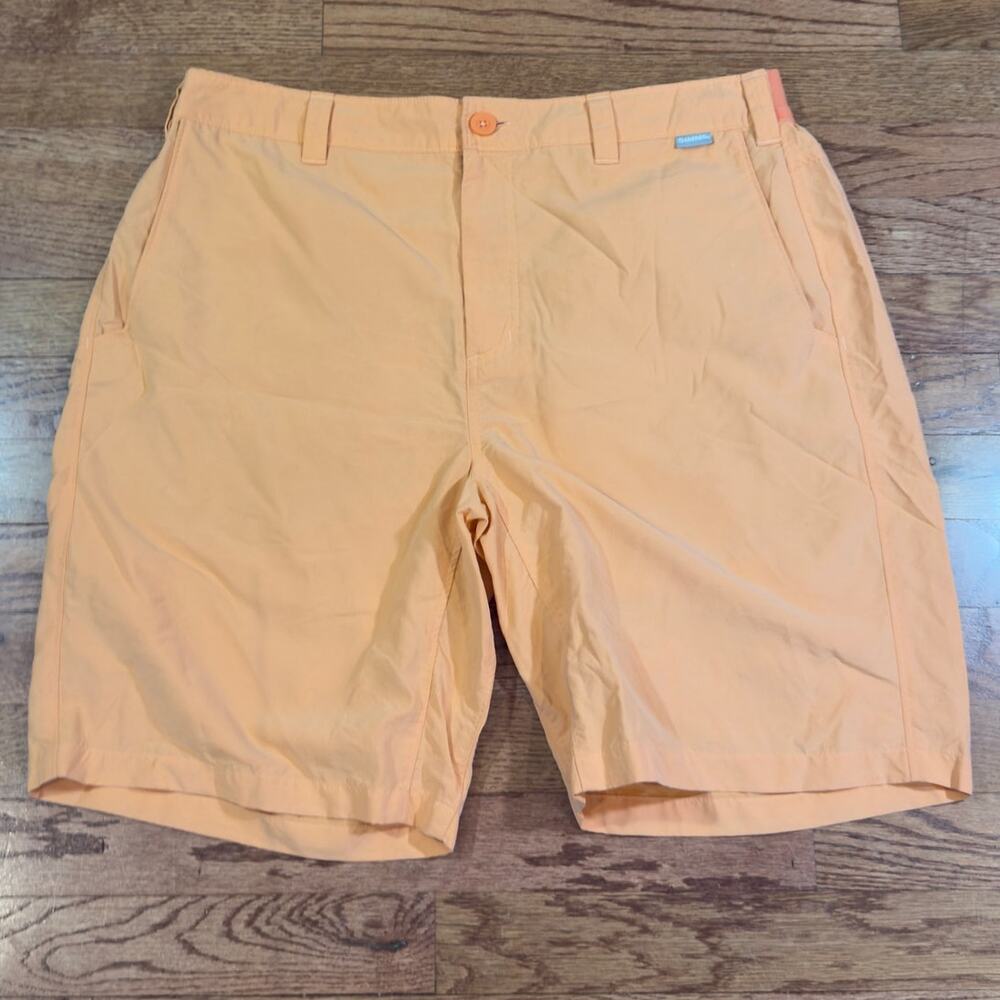 Simms Fishing Shorts Mens 36 Peach Quick Dry Outdoor Performance